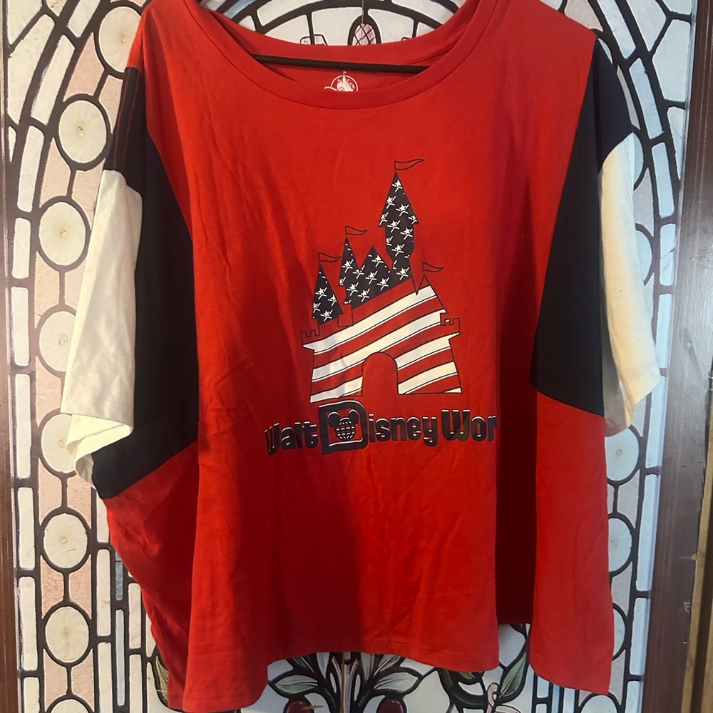 Disney Red White and Blue  Short Sleeve Tee